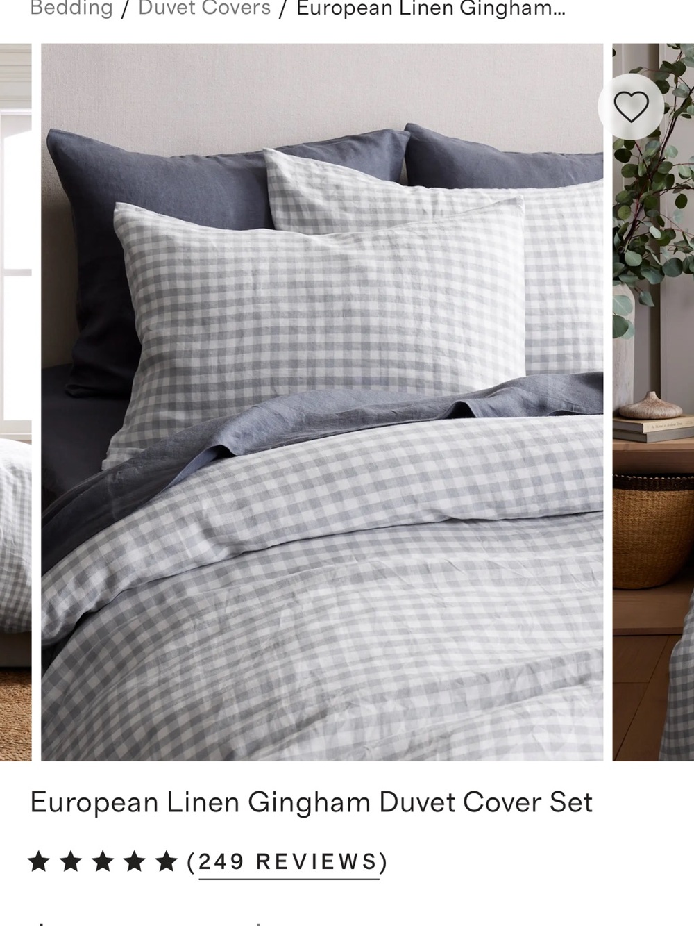 Quince linen bedding